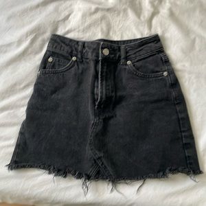Black Denim Skirt